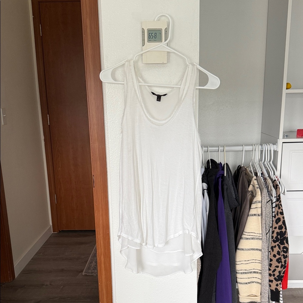 Banana Republic White Layered Tank Top